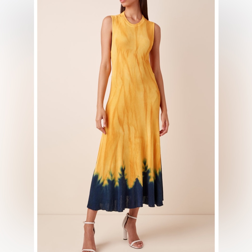 NWT Proenza Schouler Tie-Dyed Sleeveless Knit Midi Dress Small